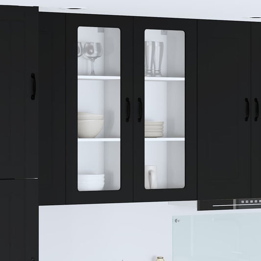 Kitchen Wall Cabinet Black 40 x 31 x 100 cm Engineered Wood