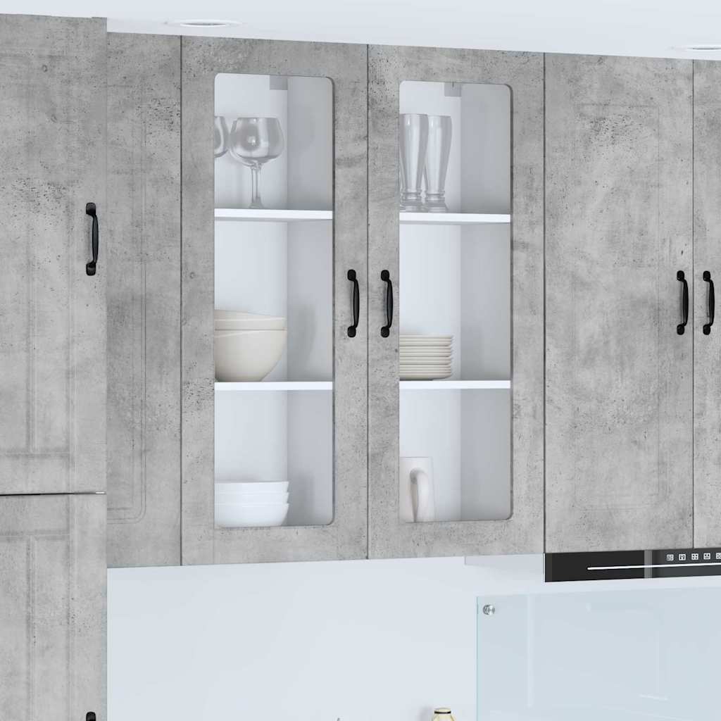 Kitchen Wall Cabinet with Shelf Concrete Grey 40 x 31 x 100 cm