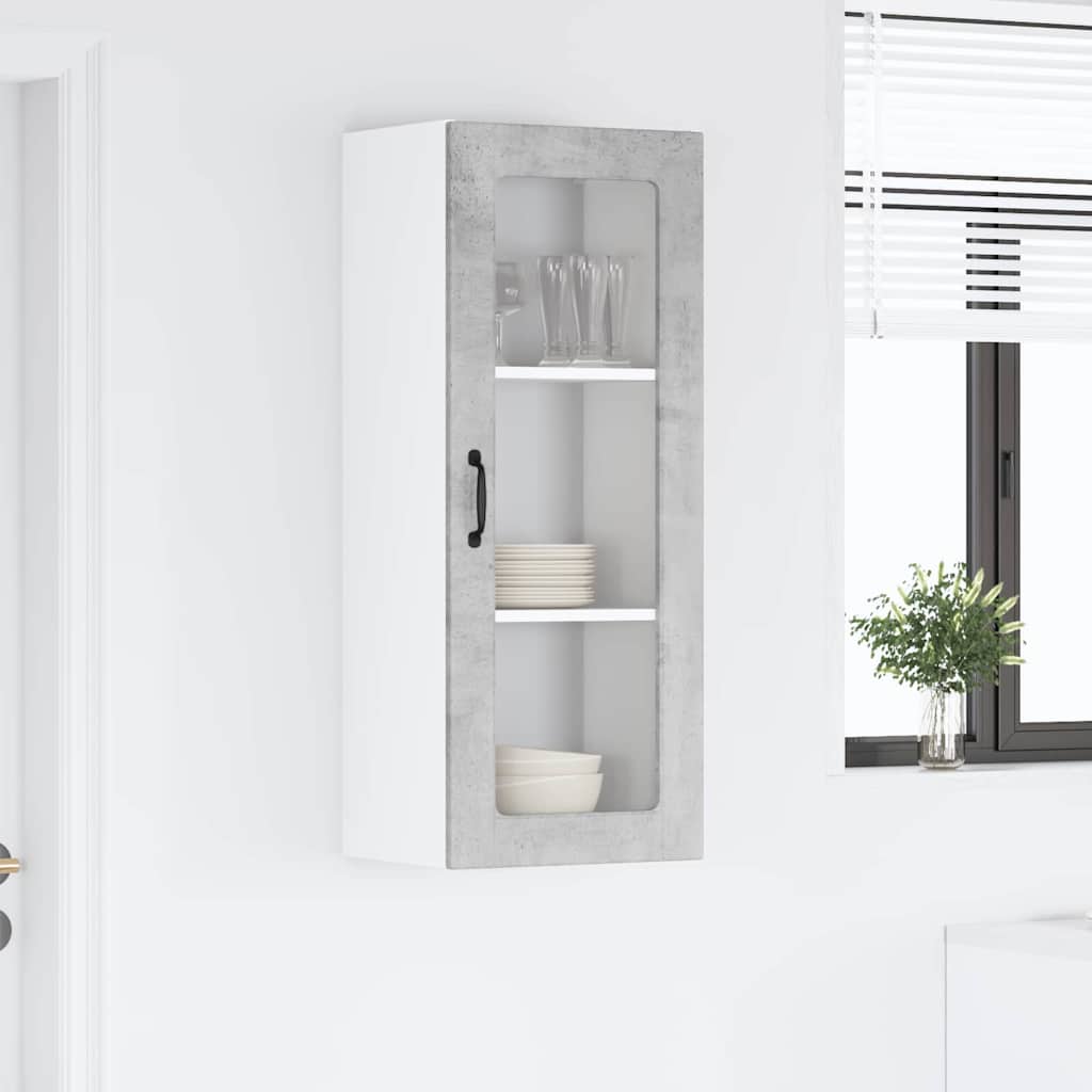 Kitchen Wall Cabinet with Shelf Concrete Grey 40 x 31 x 100 cm