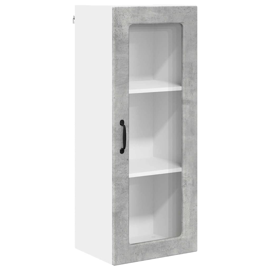 Kitchen Wall Cabinet with Shelf Concrete Grey 40 x 31 x 100 cm