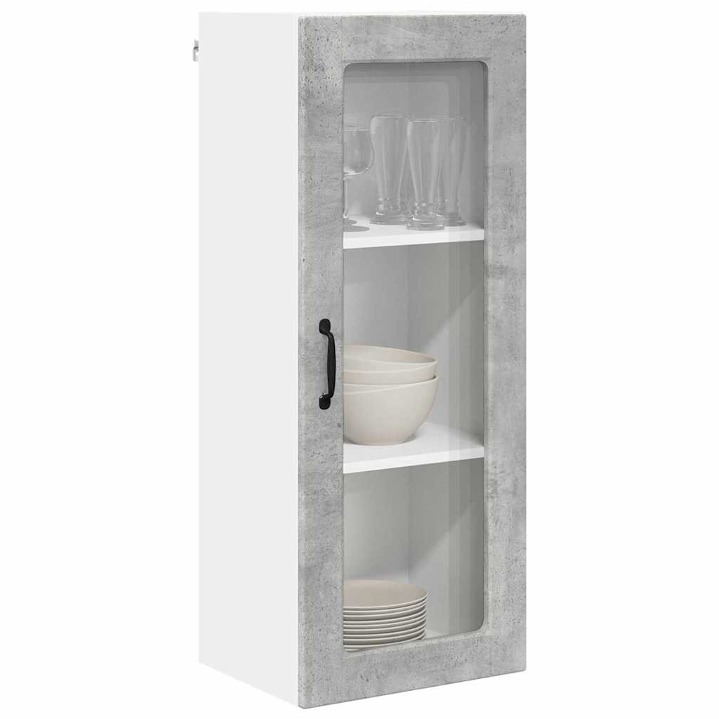 Kitchen Wall Cabinet with Shelf Concrete Grey 40 x 31 x 100 cm