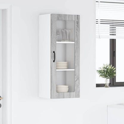 Kitchen Wall Cabinet with Shelf Grey Sonoma 40 x 31 x 100 cm
