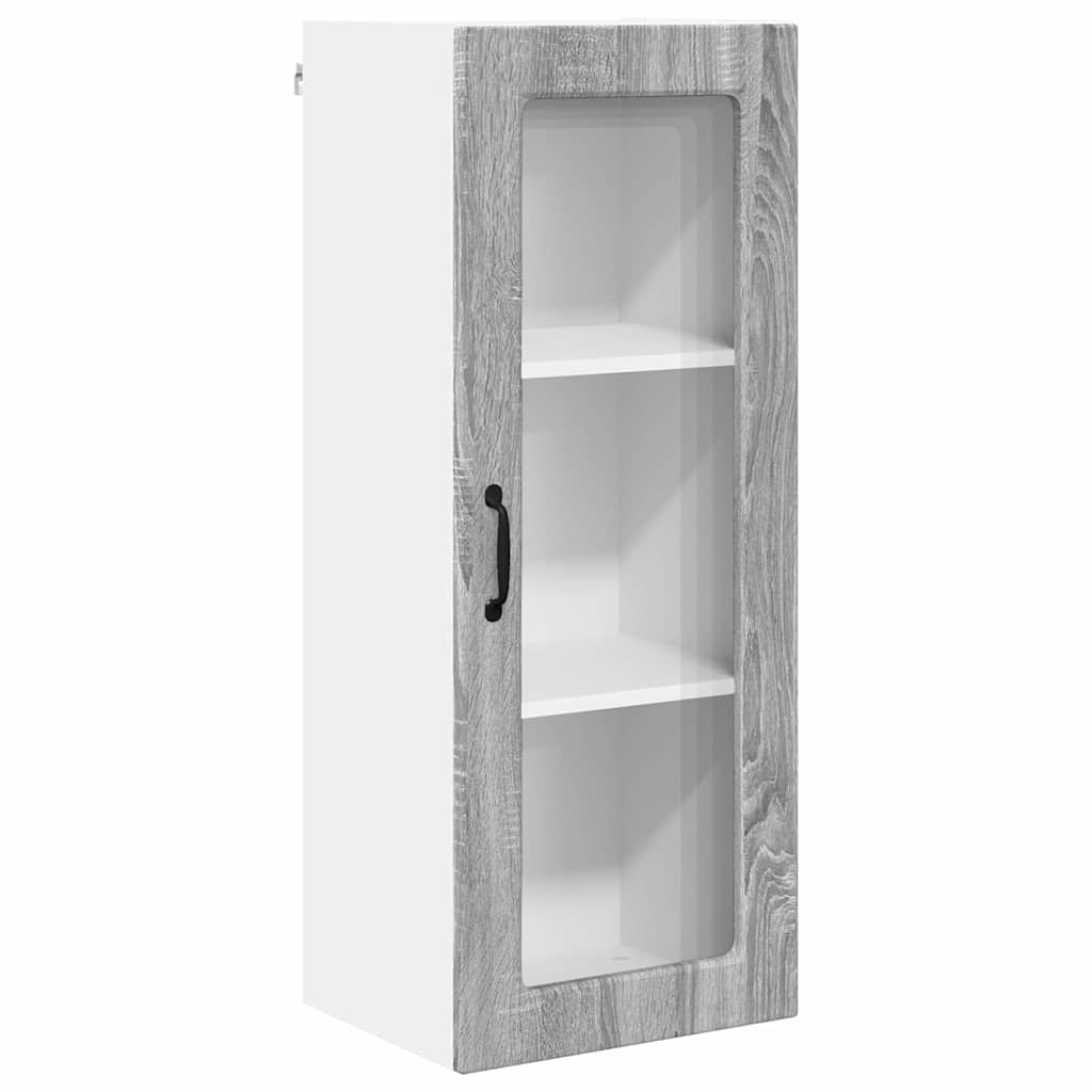 Kitchen Wall Cabinet with Shelf Grey Sonoma 40 x 31 x 100 cm