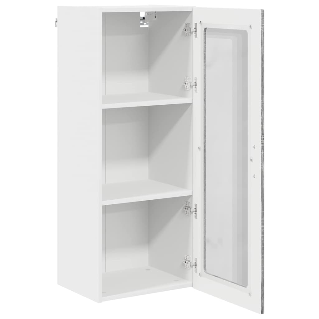 Kitchen Wall Cabinet with Shelf Grey Sonoma 40 x 31 x 100 cm