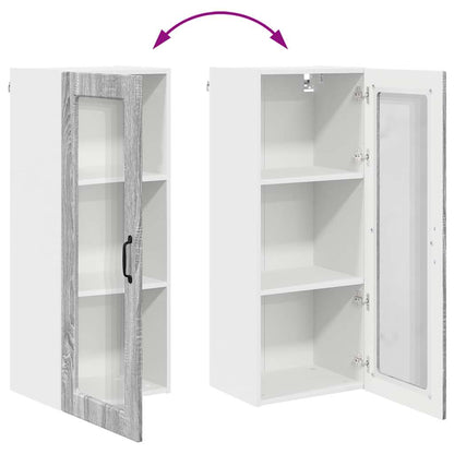 Kitchen Wall Cabinet with Shelf Grey Sonoma 40 x 31 x 100 cm