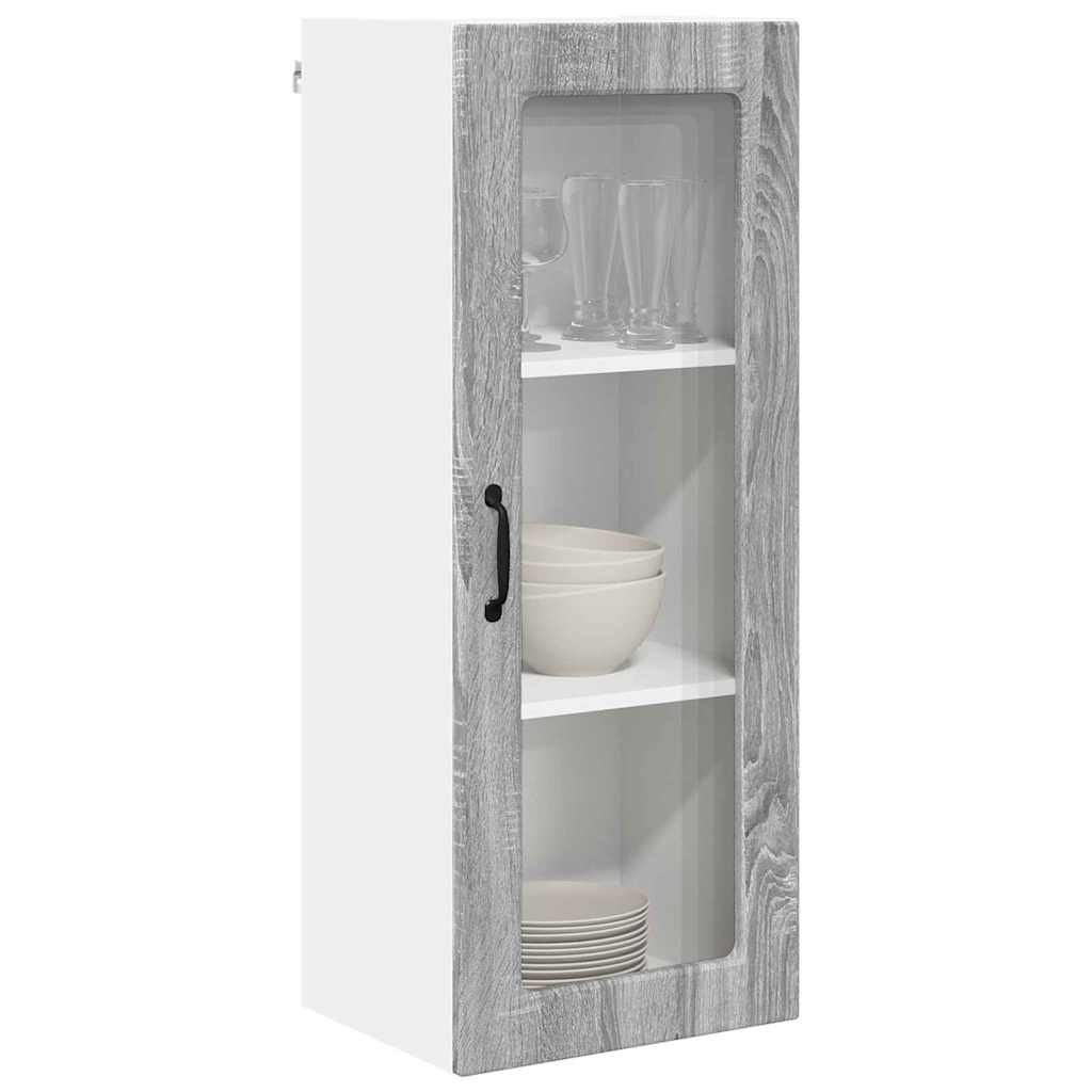 Kitchen Wall Cabinet with Shelf Grey Sonoma 40 x 31 x 100 cm