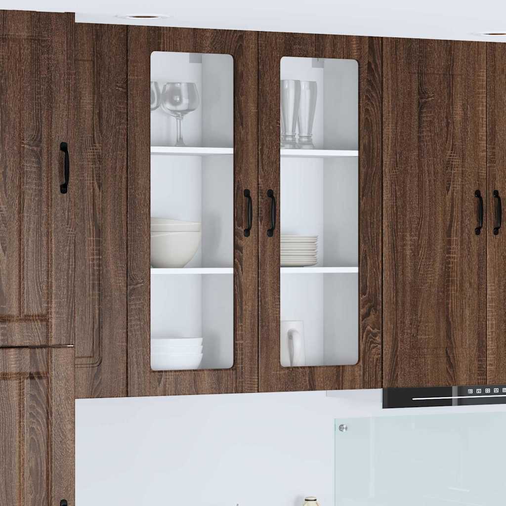 Kitchen Wall Cabinet Brown Oak 40 x 31 x 100 cm Engineered Wood
