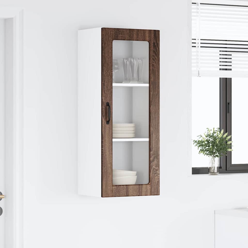 Kitchen Wall Cabinet Brown Oak 40 x 31 x 100 cm Engineered Wood