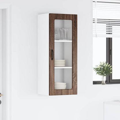 Kitchen Wall Cabinet Brown Oak 40 x 31 x 100 cm Engineered Wood