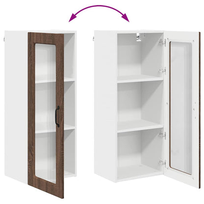 Kitchen Wall Cabinet Brown Oak 40 x 31 x 100 cm Engineered Wood