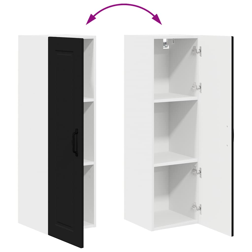 Kitchen Wall Cabinet Black 30 x 31 x 100 cm Engineered Wood