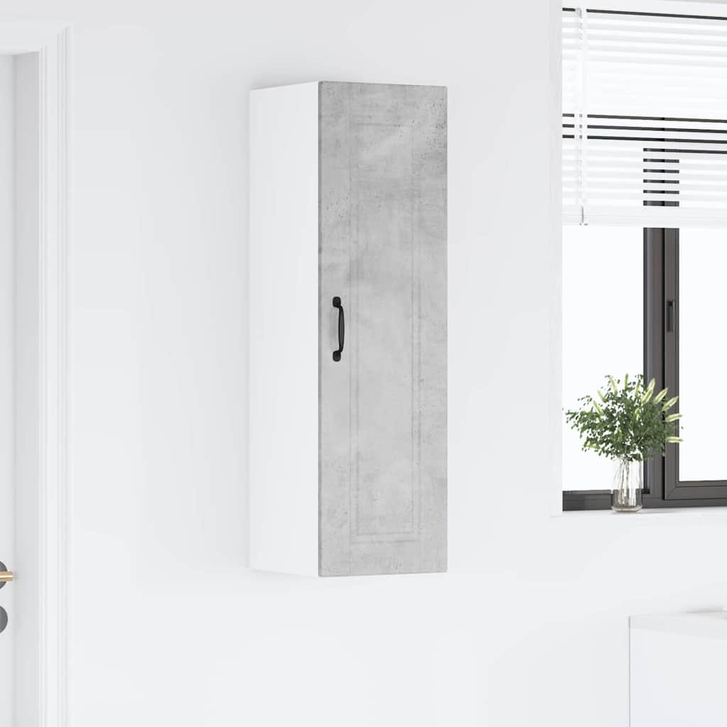 Kitchen Wall Cabinet with Shelf Concrete Grey 30 x 31 x 100 cm