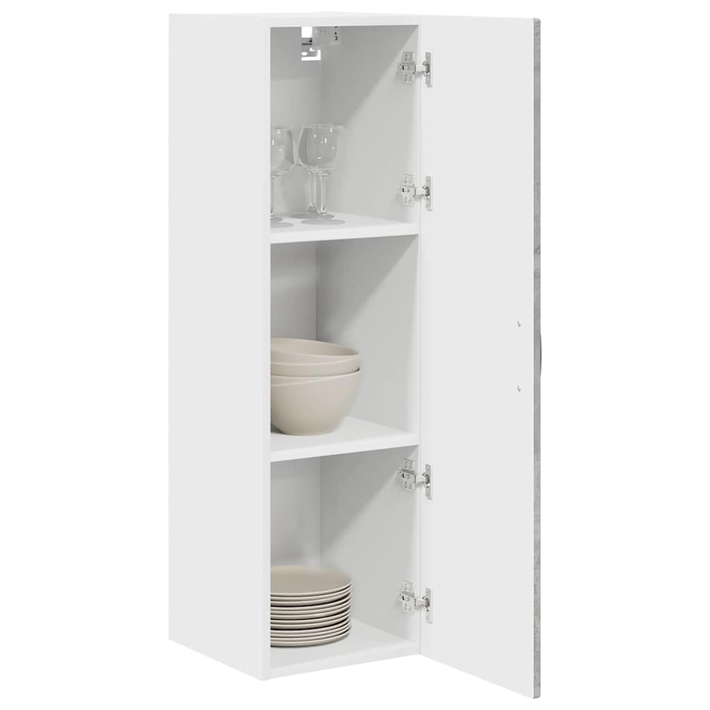 Kitchen Wall Cabinet with Shelf Concrete Grey 30 x 31 x 100 cm