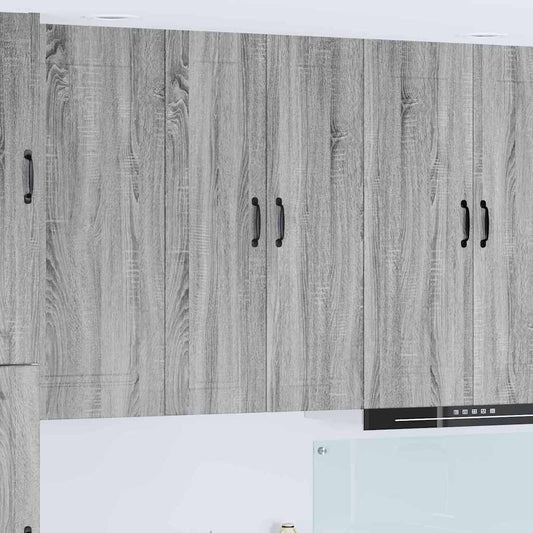 Kitchen Wall Cabinet with Shelf Grey Sonoma 30 x 31 x 100 cm
