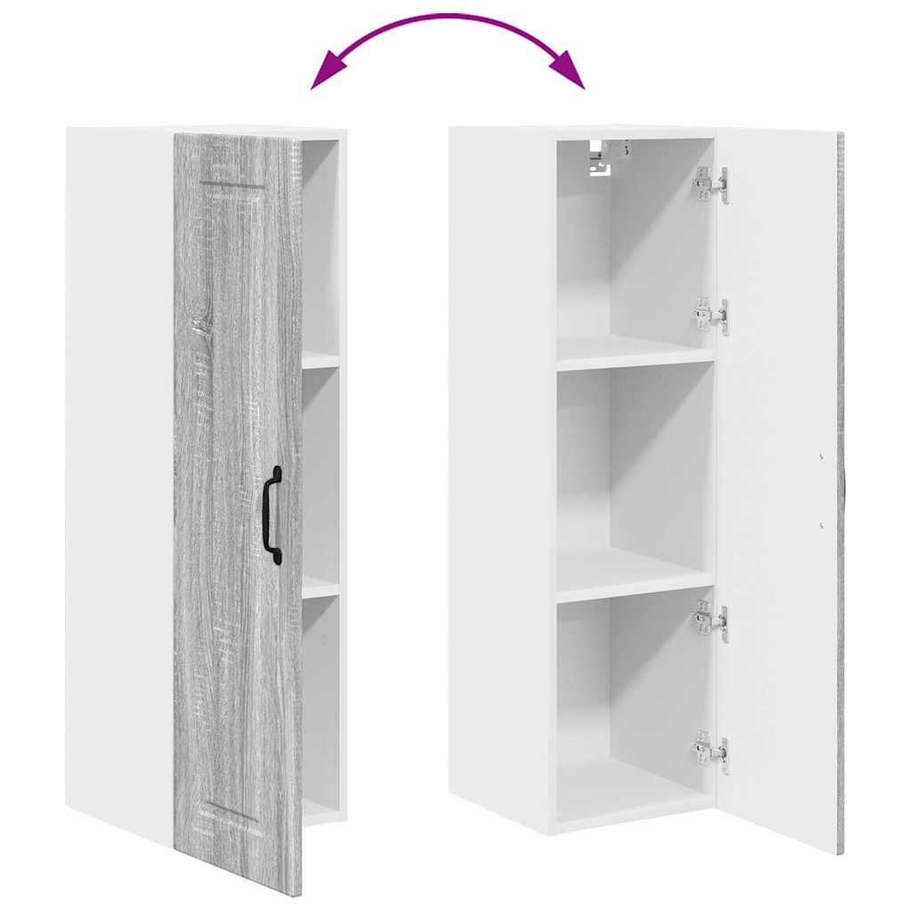 Kitchen Wall Cabinet with Shelf Grey Sonoma 30 x 31 x 100 cm