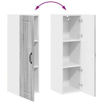 Kitchen Wall Cabinet with Shelf Grey Sonoma 30 x 31 x 100 cm