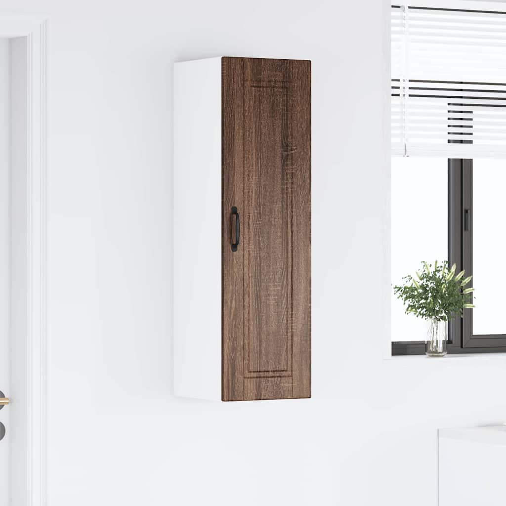 Kitchen Wall Cabinet Brown Oak 30 x 31 x 100 cm Engineered Wood