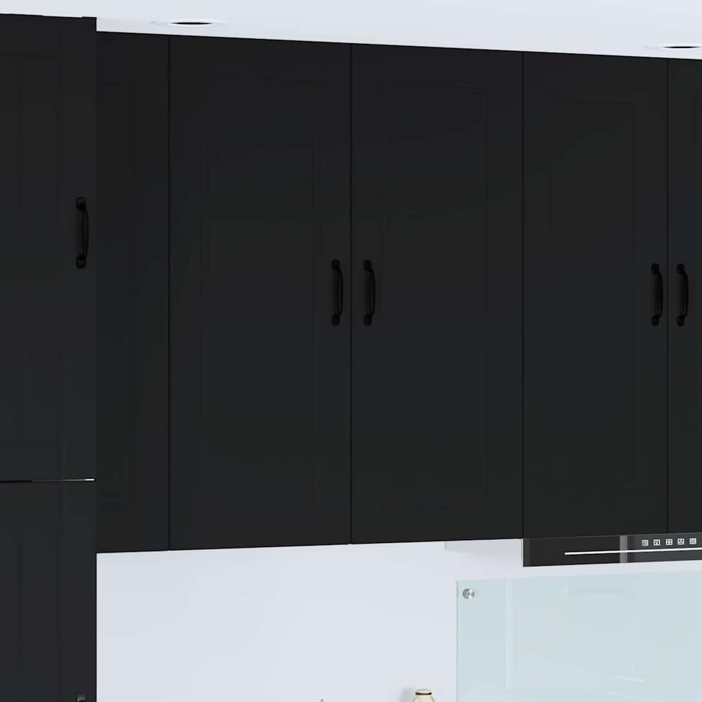 Kitchen Wall Cabinet Black 40 x 31 x 100 cm Engineered Wood