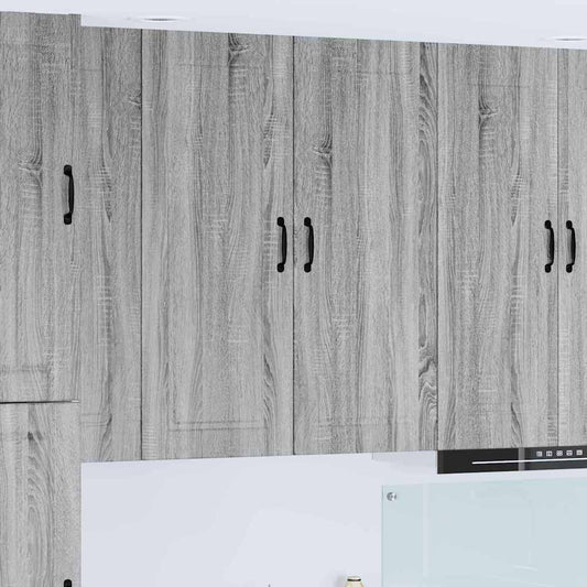 Kitchen Wall Cabinet with Shelf Grey Sonoma 40 x 31 x 100 cm