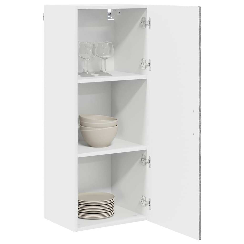 Kitchen Wall Cabinet with Shelf Grey Sonoma 40 x 31 x 100 cm