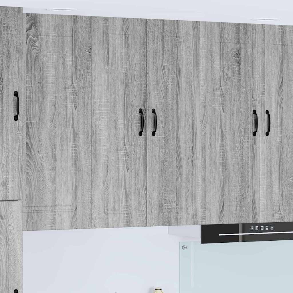 Kitchen Wall Cabinet with Shelf Grey Sonoma 60 x 31 x 100 cm