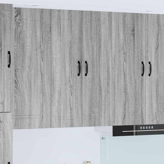 Kitchen Wall Cabinet with Shelf Grey Sonoma 60 x 31 x 100 cm
