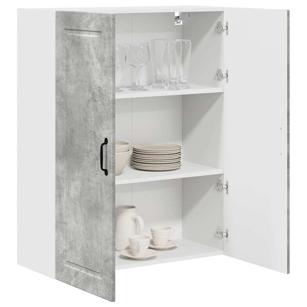 Kitchen Wall Cabinet with Shelf Concrete Grey 80 x 31 x 100 cm