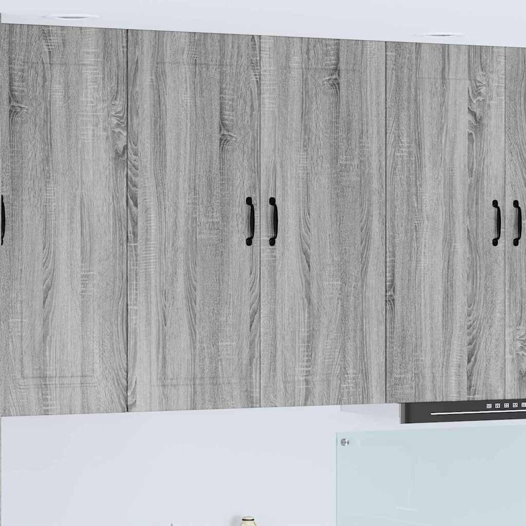 Kitchen Wall Cabinet with Shelf Grey Sonoma 80 x 31 x 100 cm
