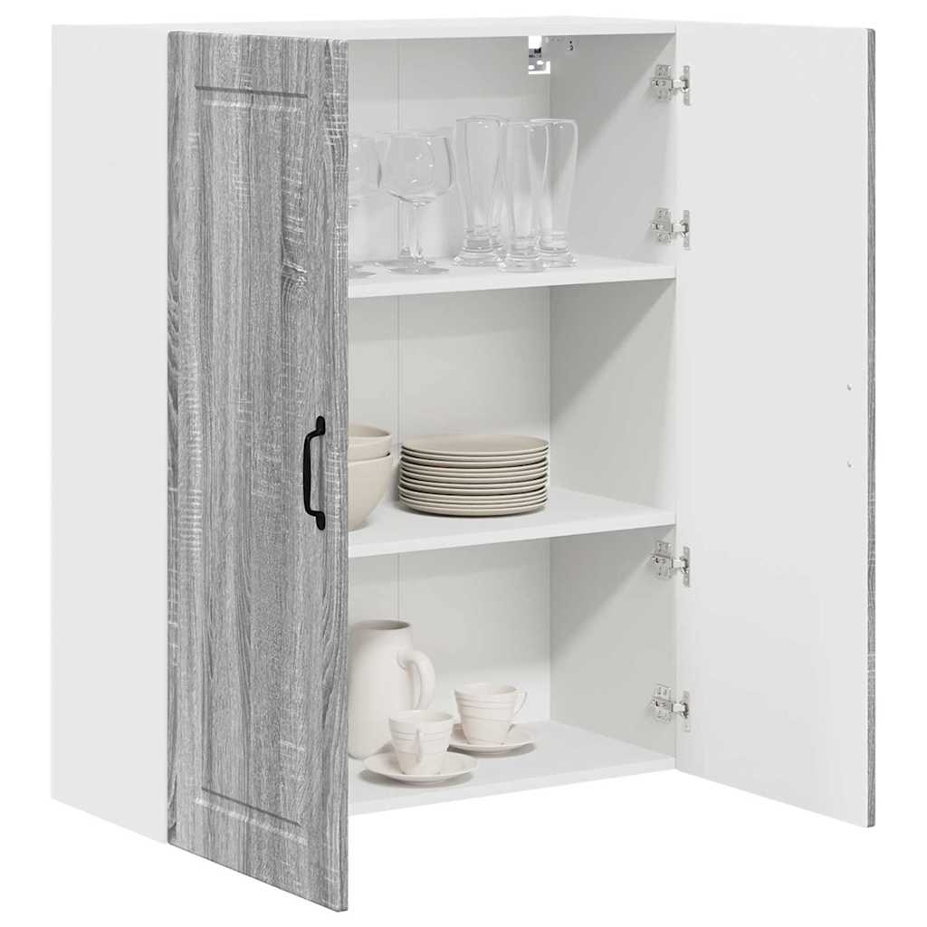Kitchen Wall Cabinet with Shelf Grey Sonoma 80 x 31 x 100 cm
