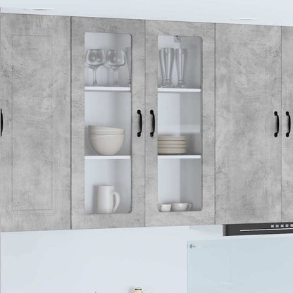 Kitchen Wall Cabinet with Shelf Concrete Grey 80 x 31 x 100 cm