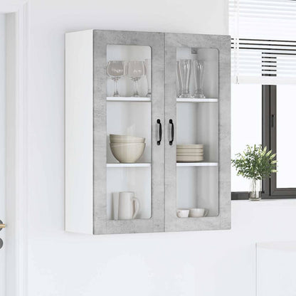 Kitchen Wall Cabinet with Shelf Concrete Grey 80 x 31 x 100 cm