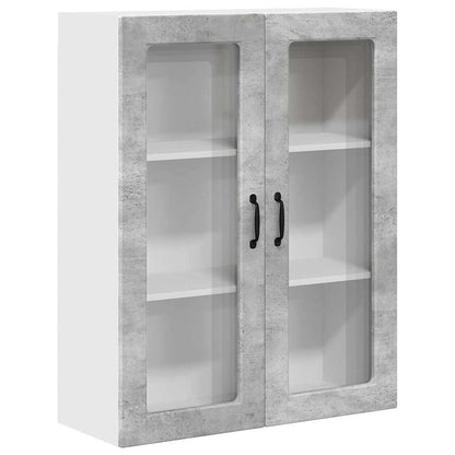 Kitchen Wall Cabinet with Shelf Concrete Grey 80 x 31 x 100 cm
