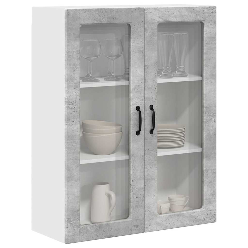 Kitchen Wall Cabinet with Shelf Concrete Grey 80 x 31 x 100 cm