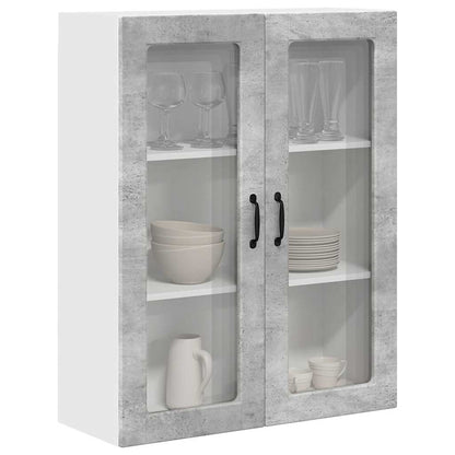 Kitchen Wall Cabinet with Shelf Concrete Grey 80 x 31 x 100 cm