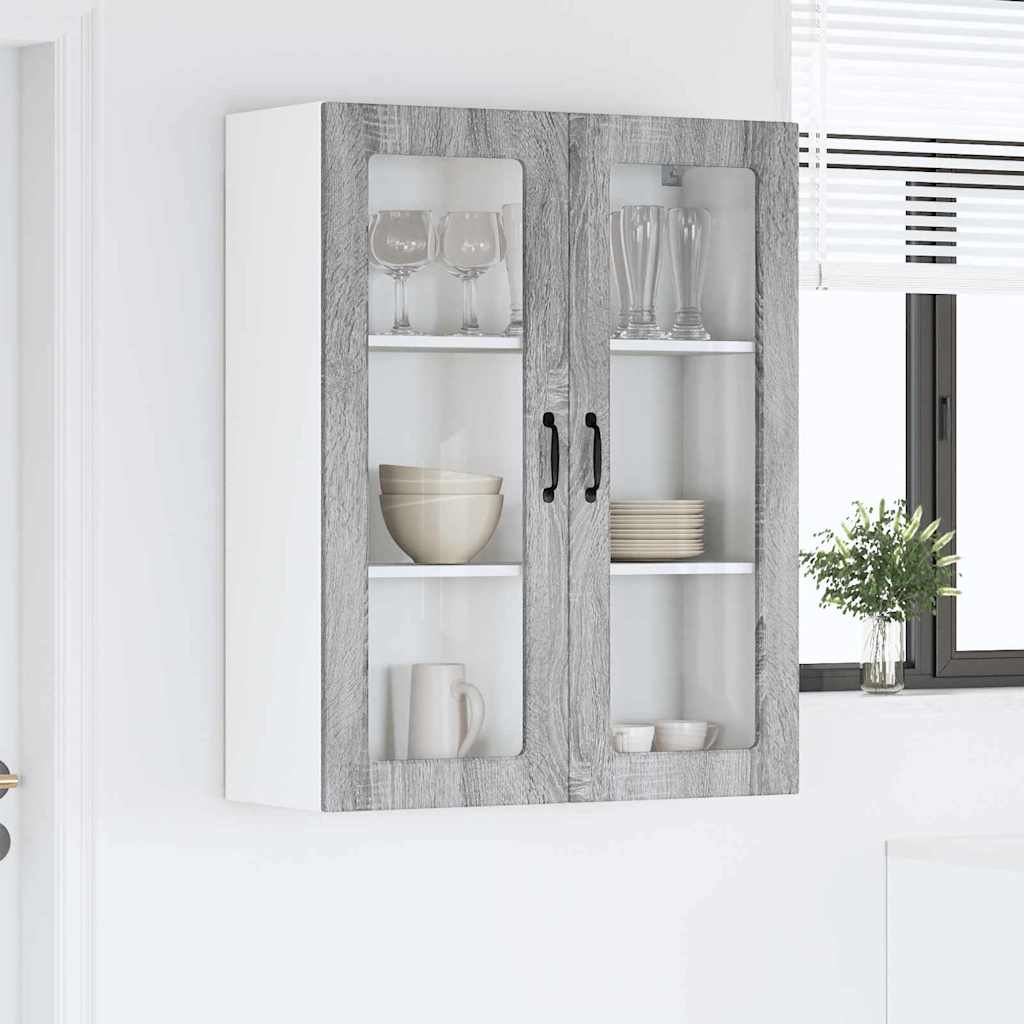 Kitchen Wall Cabinet with Shelf Grey Sonoma 80 x 31 x 100 cm