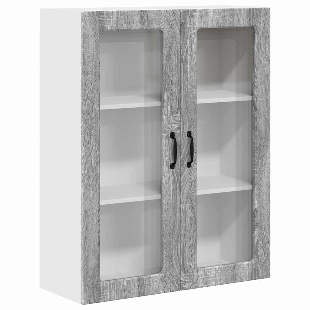 Kitchen Wall Cabinet with Shelf Grey Sonoma 80 x 31 x 100 cm