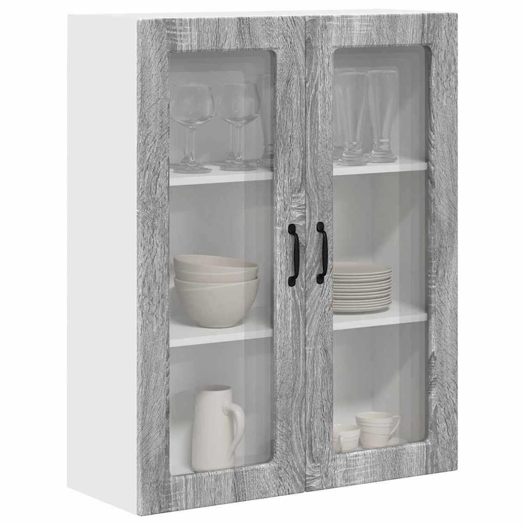 Kitchen Wall Cabinet with Shelf Grey Sonoma 80 x 31 x 100 cm