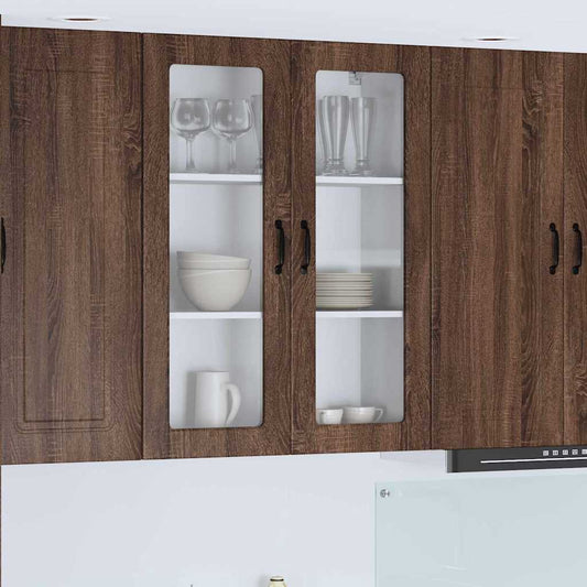 Kitchen Wall Cabinet Brown Oak 80 x 31 x 100 cm Engineered Wood