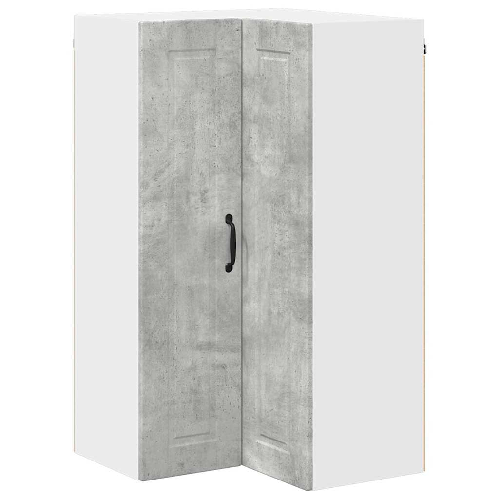 Kitchen Wall Cabinet with Shelf Concrete Grey 57 x 57 x 100 cm