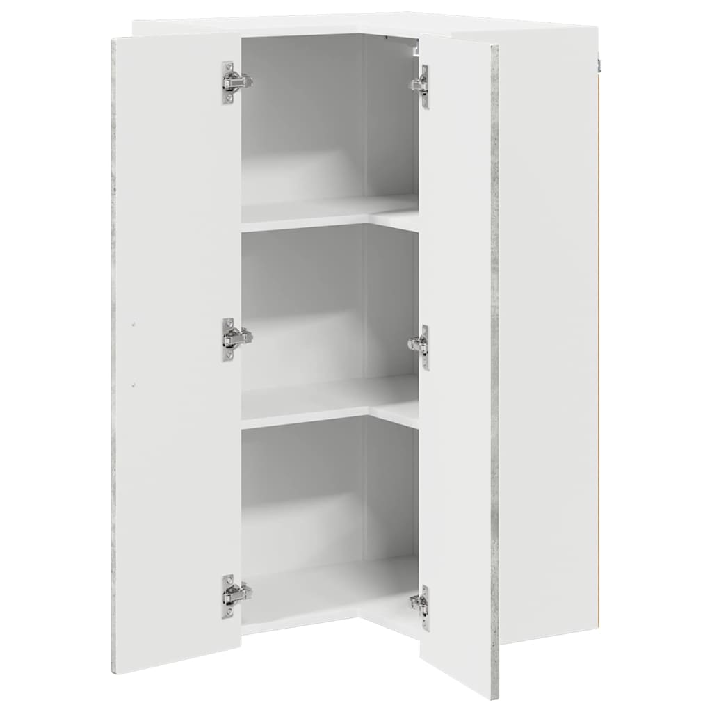 Kitchen Wall Cabinet with Shelf Concrete Grey 57 x 57 x 100 cm
