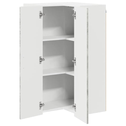 Kitchen Wall Cabinet with Shelf Concrete Grey 57 x 57 x 100 cm