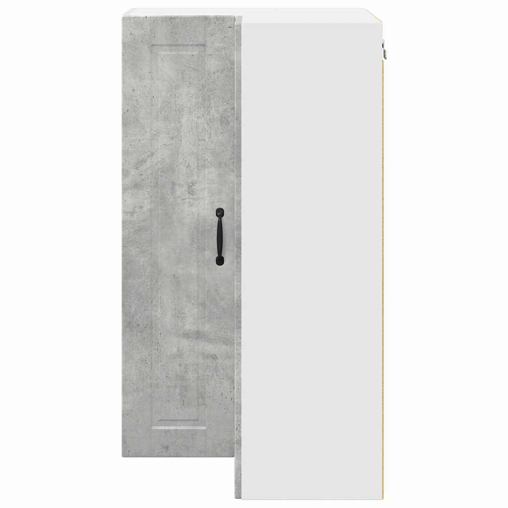 Kitchen Wall Cabinet with Shelf Concrete Grey 57 x 57 x 100 cm
