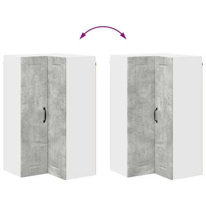 Kitchen Wall Cabinet with Shelf Concrete Grey 57 x 57 x 100 cm