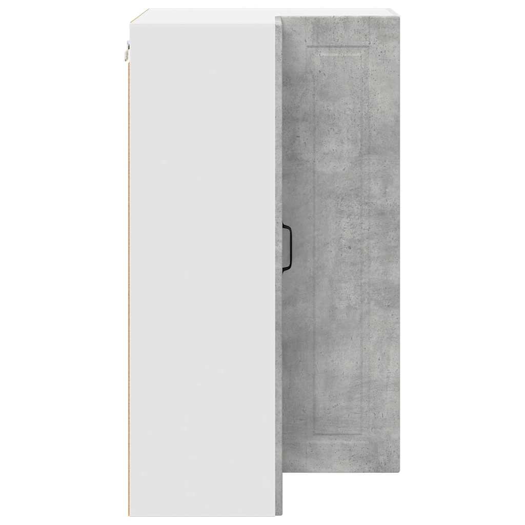 Kitchen Wall Cabinet with Shelf Concrete Grey 57 x 57 x 100 cm