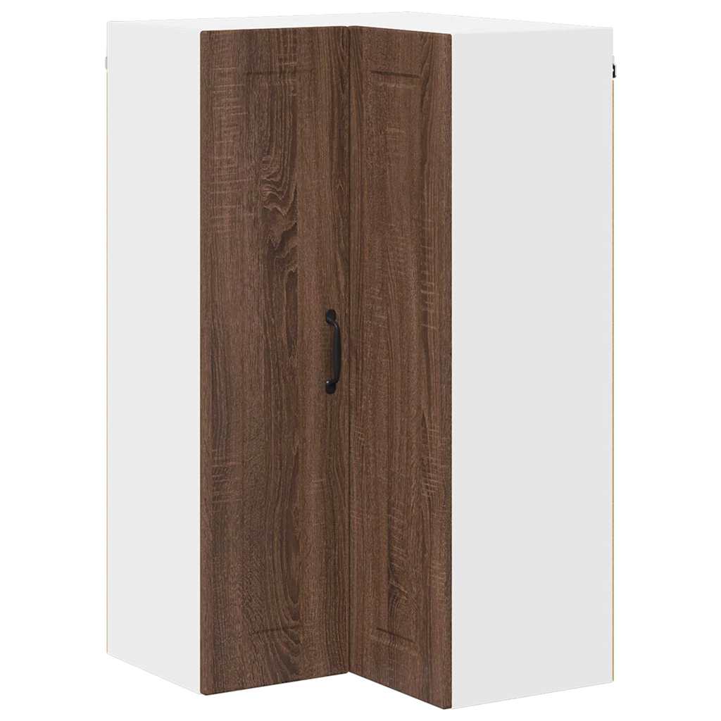Kitchen Wall Cabinet Brown Oak 57 x 57 x 100 cm Engineered Wood
