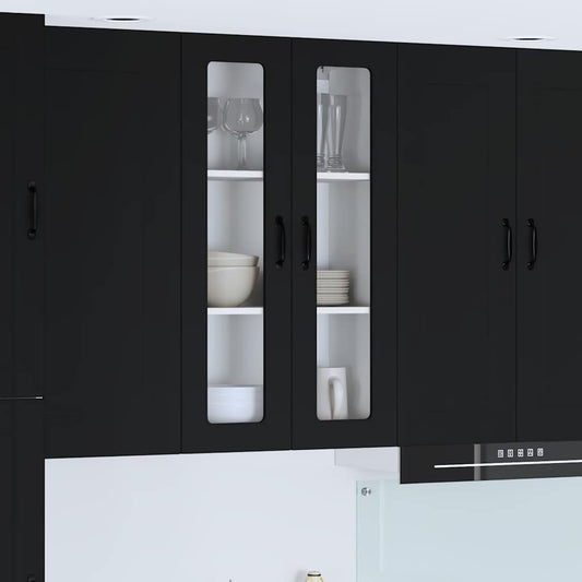 Kitchen Wall Cabinet Black 60 x 31 x 100 cm Engineered Wood
