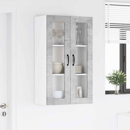 Kitchen Wall Cabinet with Shelf Concrete Grey 60 x 31 x 100 cm