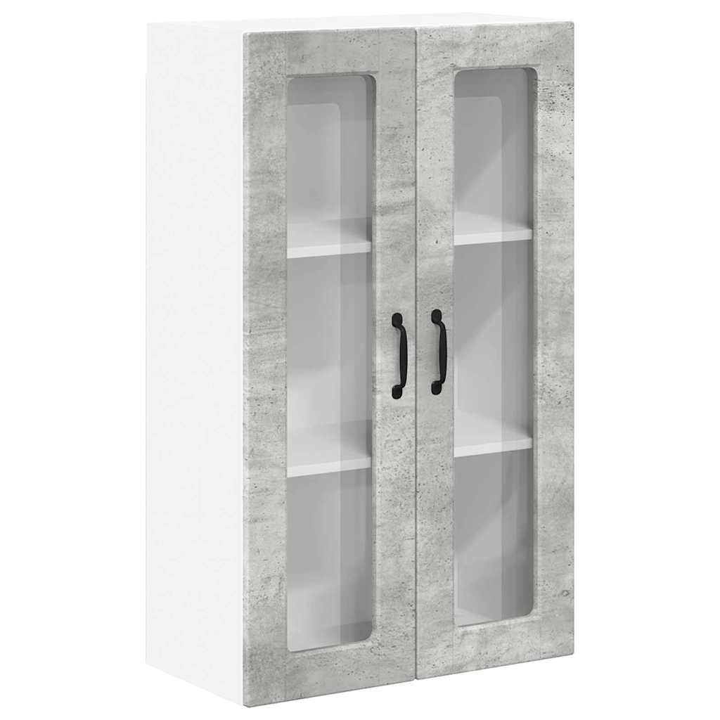 Kitchen Wall Cabinet with Shelf Concrete Grey 60 x 31 x 100 cm