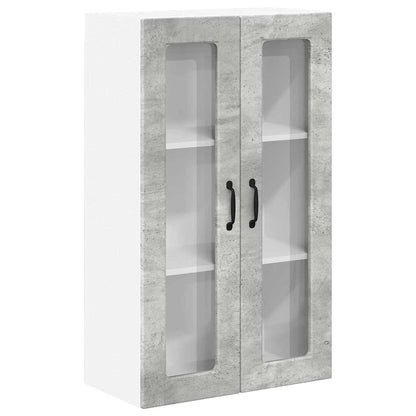 Kitchen Wall Cabinet with Shelf Concrete Grey 60 x 31 x 100 cm