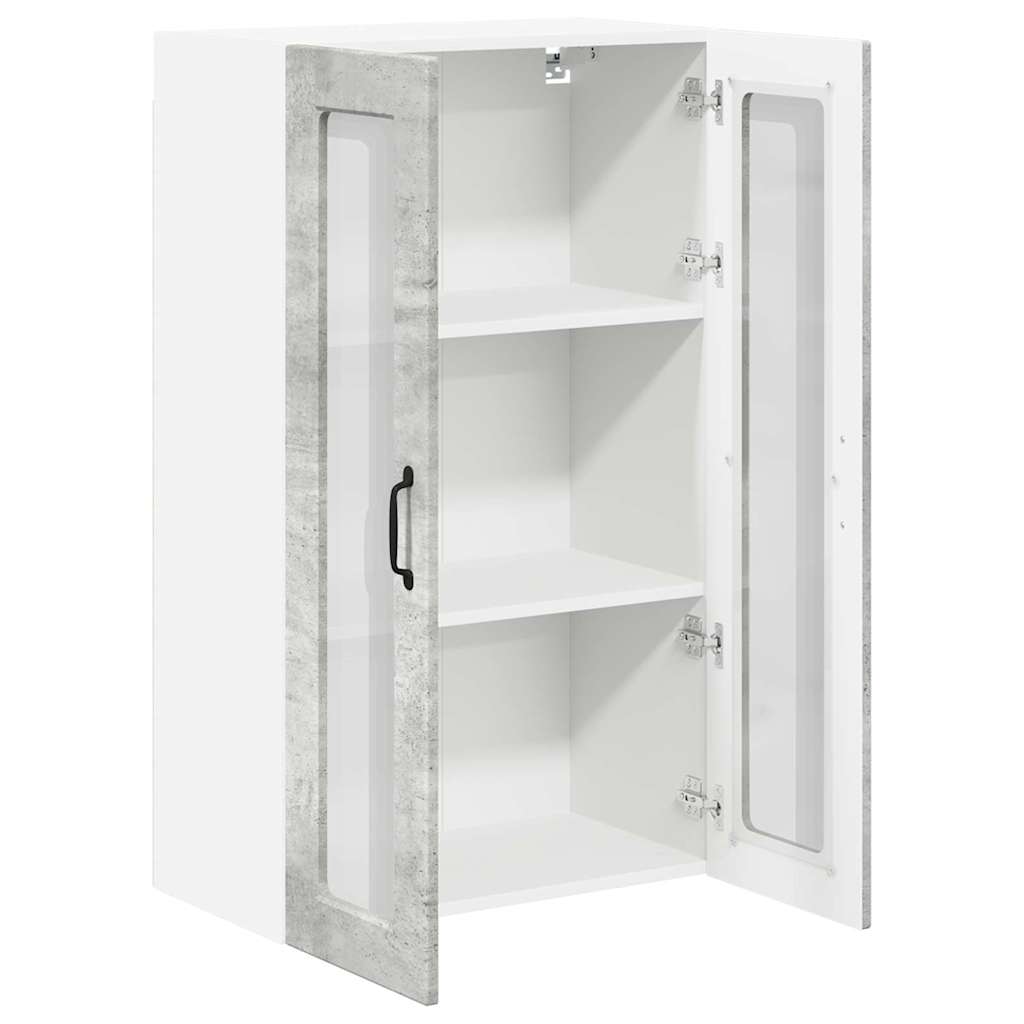 Kitchen Wall Cabinet with Shelf Concrete Grey 60 x 31 x 100 cm